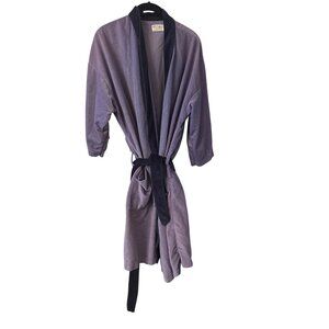 Vintage Diplomat Purple & Black Robe 50% Arnel Tracetate 20% Nylon One Size Fits